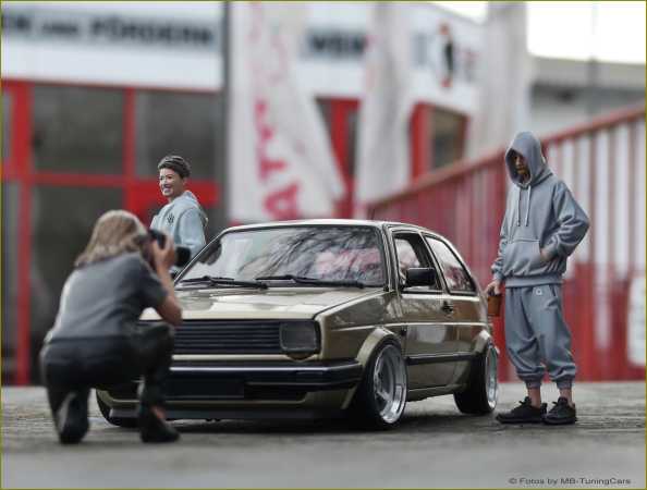 1:18 VW Golf II CL Bauj.1988 Beige Metallic + Metall Modell + OVP